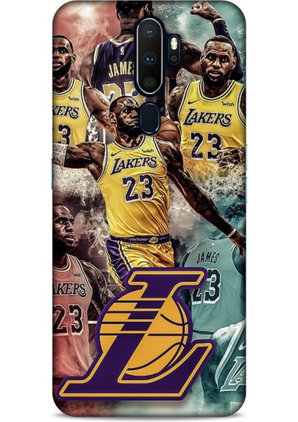 Oppo A9 2020 Kılıf Basketbolcular 17 Lebron 23 Lakers Yumuşak Kılıf