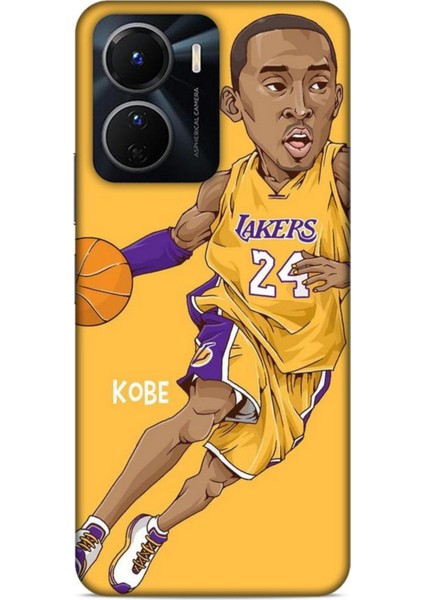 Vivo Y16 Kılıf Basketbolcular 10 Laker 24 Mor Sarı Full Hd Kılıf