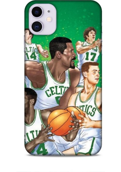 Apple iPhone 11 Kılıf Basketbolcular 26 Jayson Celtics Yeşil Soft Kapak