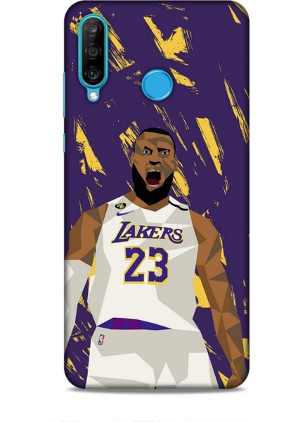 Huawei P30 Kılıf Basketbolcular 18 Lebron James Nba Parlak Kılıf