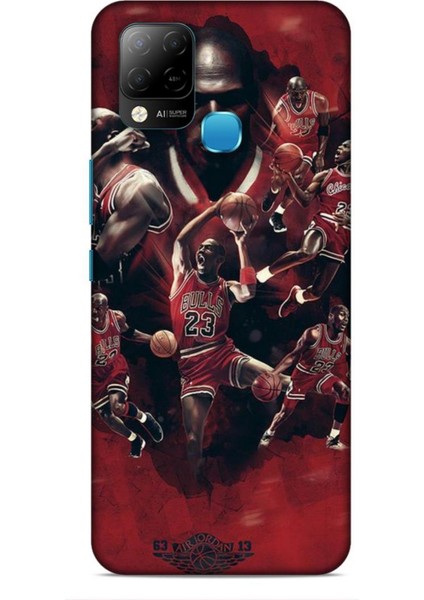 Infinix Hot 10T Kılıf Basketbolcular 12 Bulls 23 Tasarım Kılıf