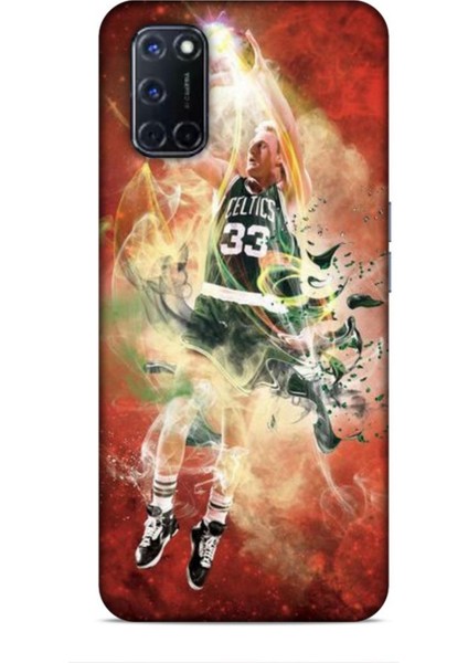 Oppo A52 Kılıf Basketbolcular 29 Larry Joe Bird Turuncu Leke Tutmaz Kapak