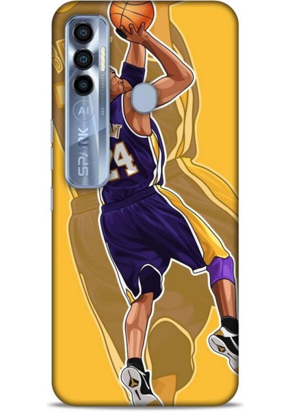 Tecno Spark 7 Pro Kılıf Basketbolcular 9 Kobe Bryant 24 Mor Uv Kılıf