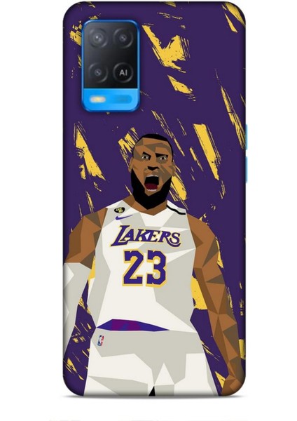 Oppo A54 Kılıf Basketbolcular 18 Lebron James Nba Parlak Kılıf