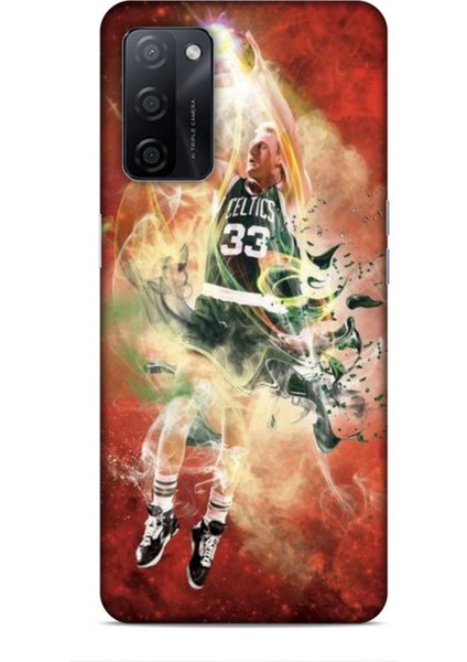 Oppo A5S Kılıf Basketbolcular 29 Larry Joe Bird Turuncu Leke Tutmaz Kapak