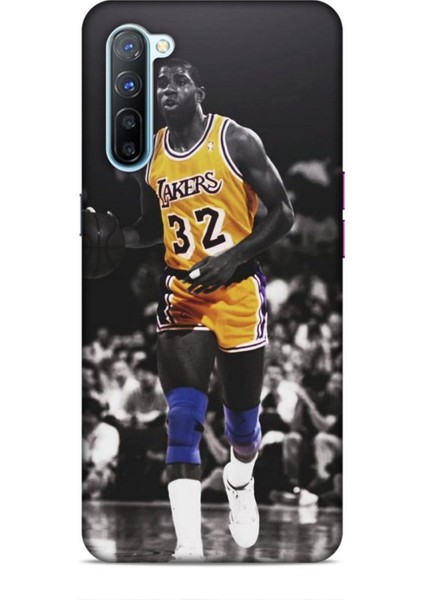 Oppo Reno 3 Kılıf Basketbolcular 20 Lakers 32 Renkli Kılıf