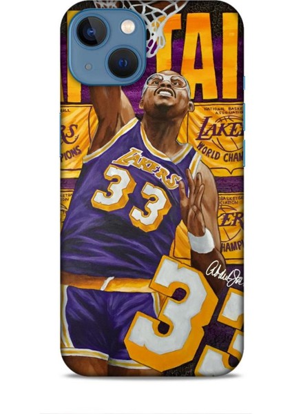 Apple iPhone 13 Kılıf Basketbolcular 23 Lakers 33 Jabbar Telefon Kabı