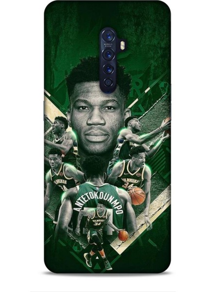 Oppo Reno 2 Kılıf Basketbolcular 15 Antetokounmpo Kalın Silikon