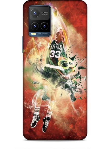 Vivo Y21 Kılıf Basketbolcular 29 Larry Joe Bird Turuncu Leke Tutmaz Kapak