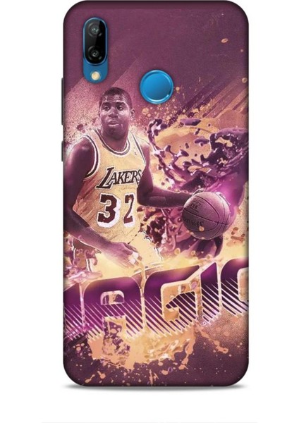 Huawei P20 Lite Kılıf Basketbolcular 21 Magic Johnson Darbe Önleyici Kapak