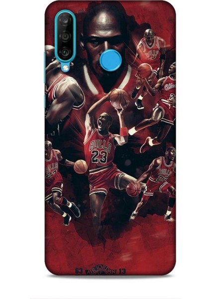 Huawei P30 Lite Kılıf Basketbolcular 12 Bulls 23 Tasarım Kılıf