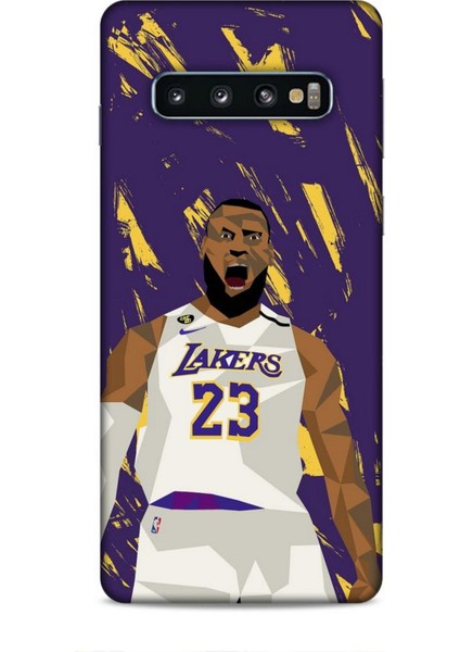 Samsung Galaxy S10 Kılıf Basketbolcular 18 Lebron James Nba Parlak Kılıf