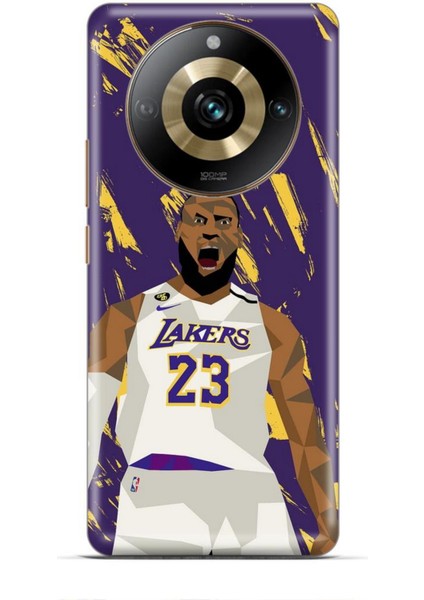 Realme 11 Pro Plus Kılıf Basketbolcular 18 Lebron James Nba Parlak Kılıf