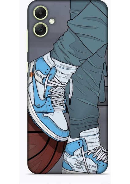 Samsung Galaxy A05 Kılıf Basketbolcular 3 Ayakkabı Mavi Arka Kapak