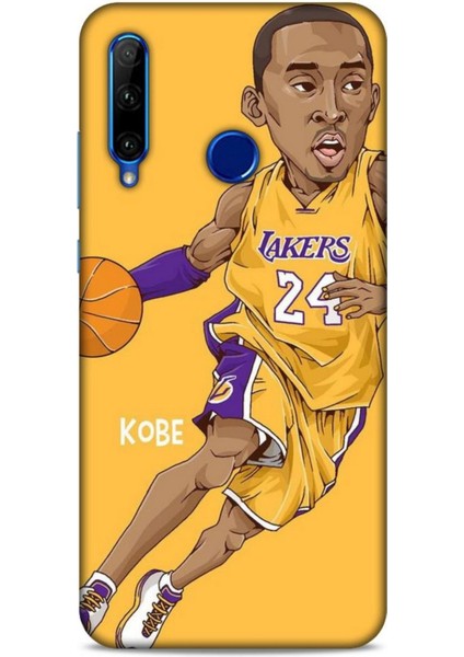 Honor 20 Lite Kılıf Basketbolcular 10 Laker 24 Mor Sarı Full Hd Kılıf