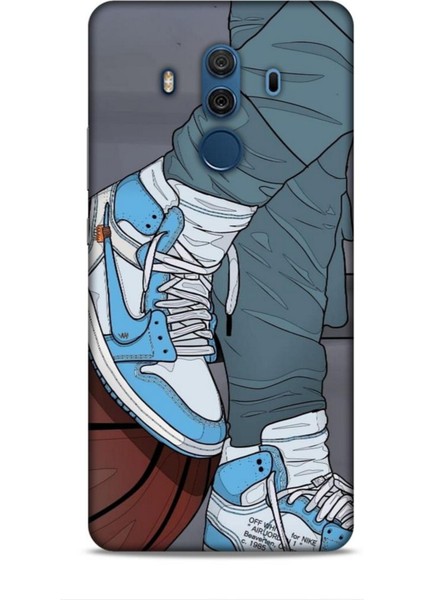 Huawei Mate 10 Pro Kılıf Basketbolcular 3 Ayakkabı Mavi Arka Kapak