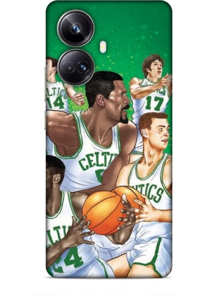 Realme 10 Pro Plus Kılıf Basketbolcular 26 Jayson Celtics Yeşil Soft Kapak