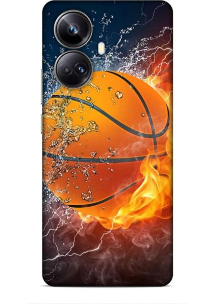 Realme 10 Pro Plus Kılıf Basketbolcular 30 Basketbol Topu Kenarları Şeffaf Kapak