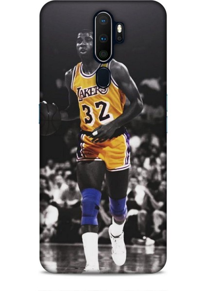 Oppo A9 2020 Kılıf Basketbolcular 20 Lakers 32 Renkli Kılıf