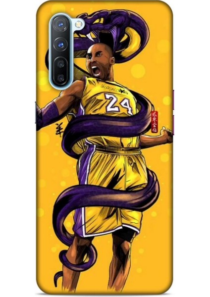 Oppo Reno 3 Kılıf Basketbolcular 6 Kobe 24 Sarı Koruyucu Kapak