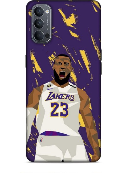 Oppo Reno 4 Kılıf Basketbolcular 18 Lebron James Nba Parlak Kılıf