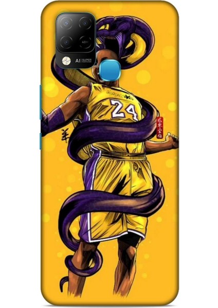 Infinix Hot 10T Kılıf Basketbolcular 6 Kobe 24 Sarı Koruyucu Kapak