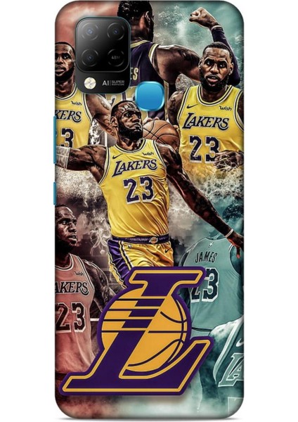 Infinix Hot 10T Kılıf Basketbolcular 17 Lebron 23 Lakers Yumuşak Kılıf
