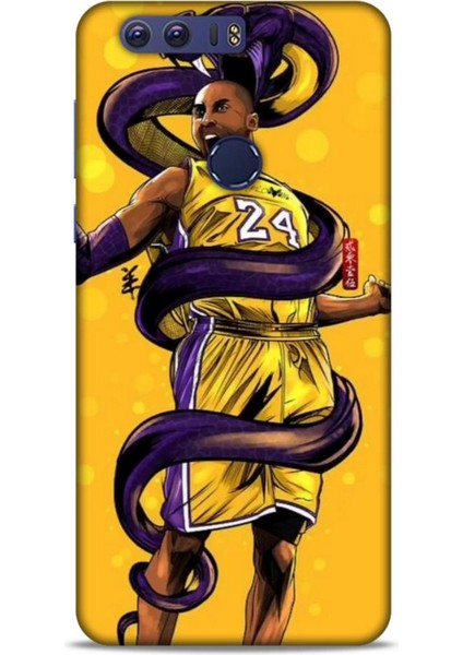 Honor 8A Kılıf Basketbolcular 6 Kobe 24 Sarı Koruyucu Kapak