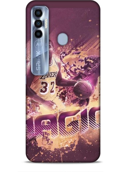 Tecno Spark 7 Pro Kılıf Basketbolcular 21 Magic Johnson Darbe Önleyici Kapak