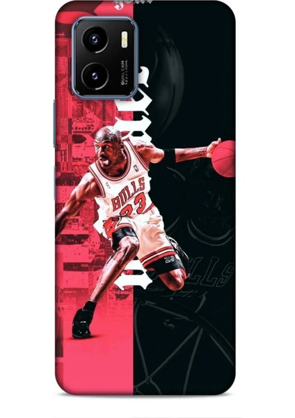 Vivo Y15S Kılıf Basketbolcular 5 Jordan Bulls Beyaz Koruma Kılıfı