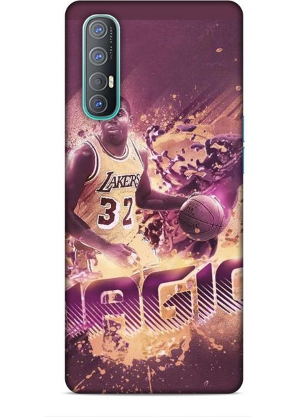 Oppo Reno 3 Pro Kılıf Basketbolcular 21 Magic Johnson Darbe Önleyici Kapak