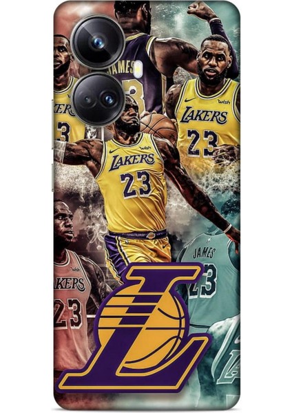 Realme 10 Pro Plus Kılıf Basketbolcular 17 Lebron 23 Lakers Yumuşak Kılıf