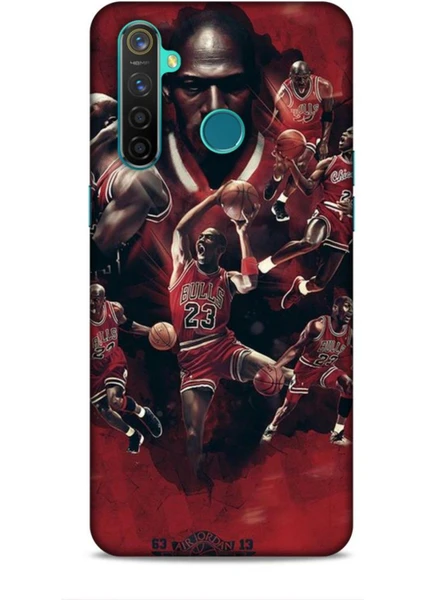 Realme 5 Pro Kılıf Basketbolcular 12 Bulls 23 Tasarım Kılıf