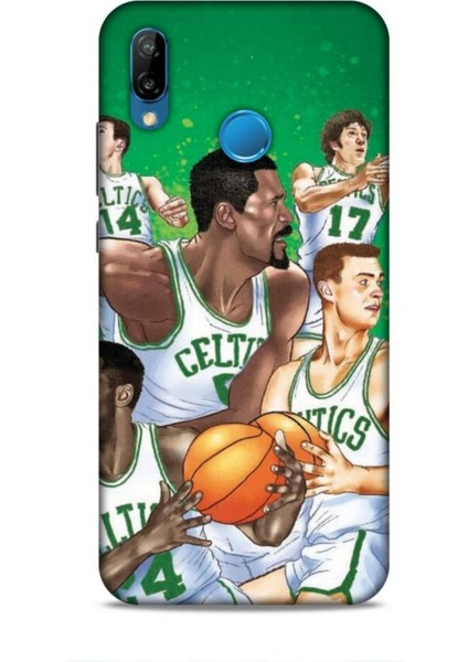 Huawei P20 Lite Kılıf Basketbolcular 26 Jayson Celtics Yeşil Soft Kapak