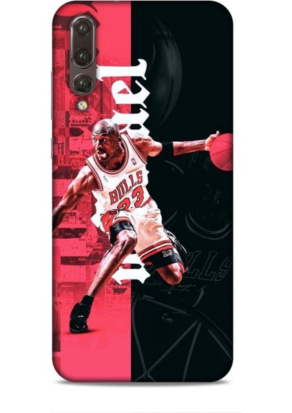 Huawei P20 Pro Kılıf Basketbolcular 5 Jordan Bulls Beyaz Koruma Kılıfı
