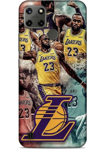 Realme C25Y Kılıf Basketbolcular 17 Lebron 23 Lakers Yumuşak Kılıf