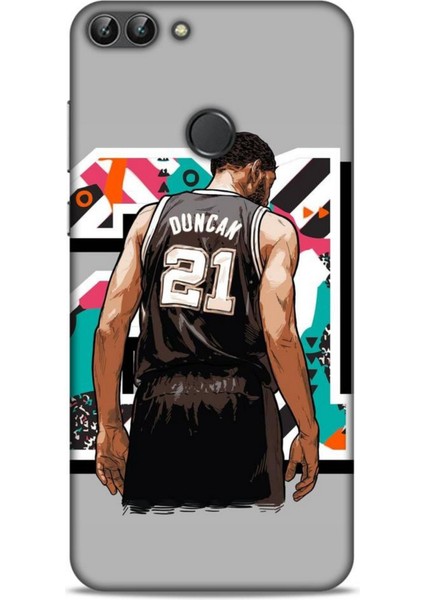 Huawei P Smart S 2020 Kılıf Basketbolcular 27 Duncan 21 Gri Lazer Kesim Silikon