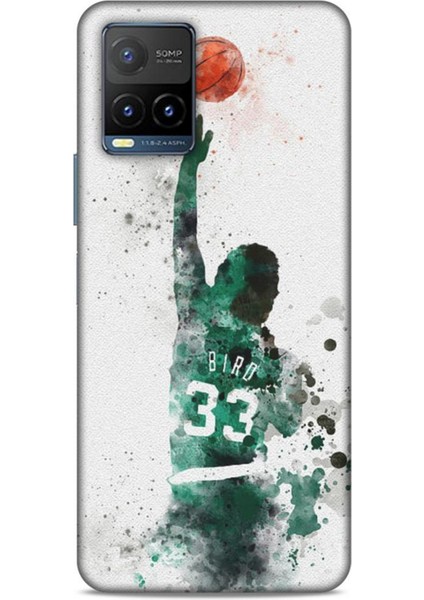 Vivo Y21 Kılıf Basketbolcular 28 Bird 33 Beyaz Yeşil Iz Bırakmayan Kılıf