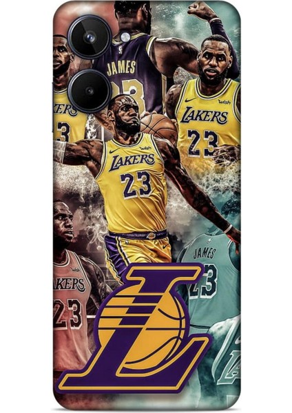 Realme 10 Kılıf Basketbolcular 17 Lebron 23 Lakers Yumuşak Kılıf