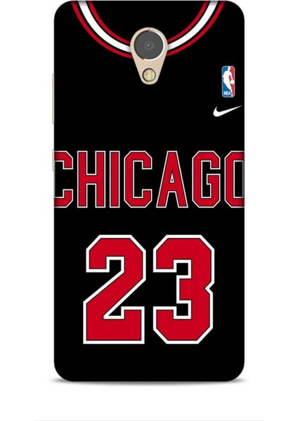 Lenovo P2 Kılıf Basketbolcular 1 Chicago 23 Siyah Telefon Kılıfı