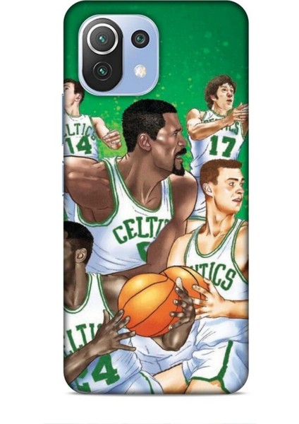Xiaomi Mi 11 Lite Kılıf Basketbolcular 26 Jayson Celtics Yeşil Soft Kapak