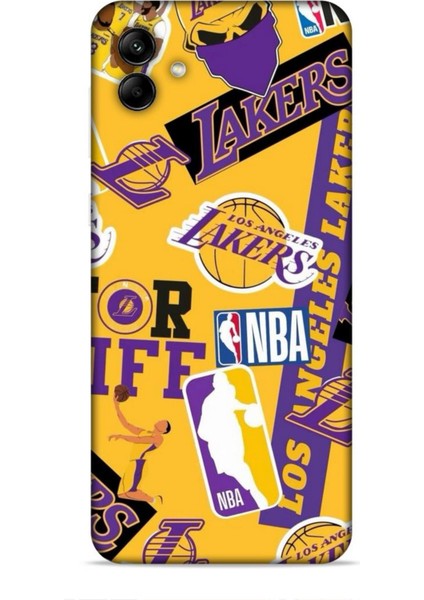 Samsung Galaxy M04 Kılıf Basketbolcular 11 Sarı Mor Los Angeles 4K Baskılı Kılıf