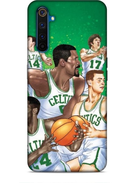 Realme 6 Kılıf Basketbolcular 26 Jayson Celtics Yeşil Soft Kapak