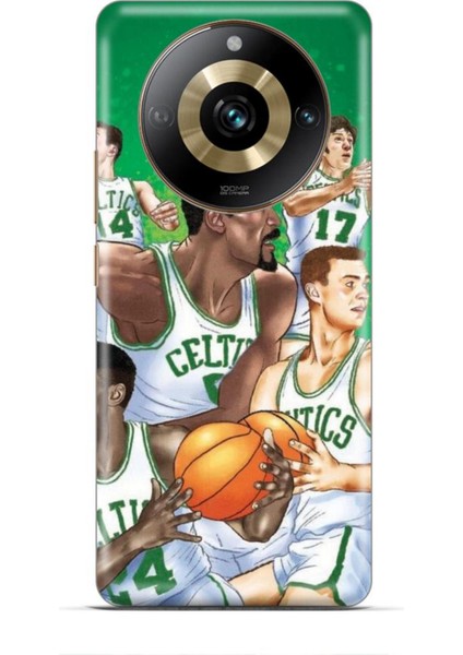 Realme 11 Pro Plus Kılıf Basketbolcular 26 Jayson Celtics Yeşil Soft Kapak
