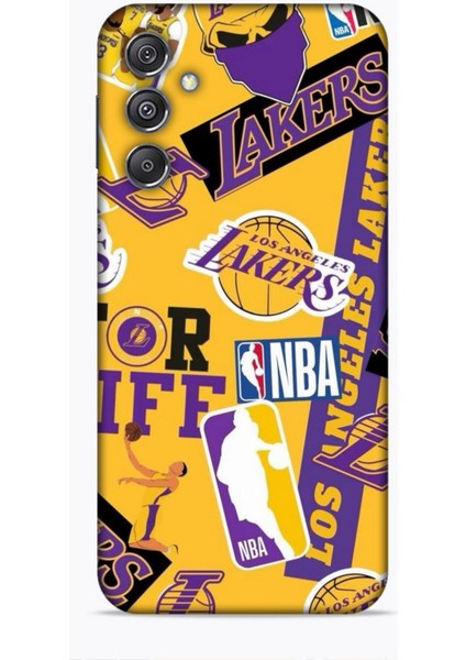 Samsung Galaxy M34 5g Kılıf Basketbolcular 11 Sarı Mor Los Angeles 4K Baskılı Kılıf