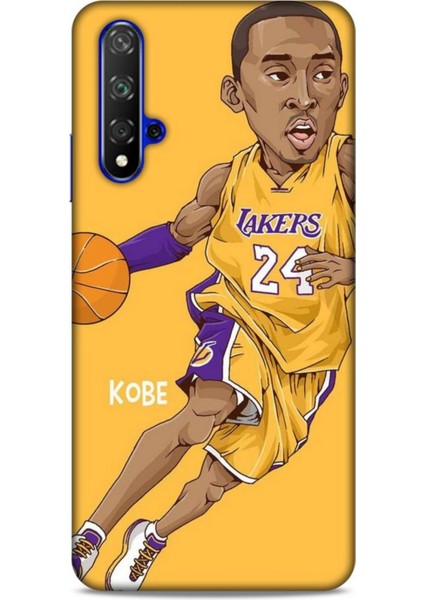 Honor 90 Kılıf Basketbolcular 10 Laker 24 Mor Sarı Full Hd Kılıf
