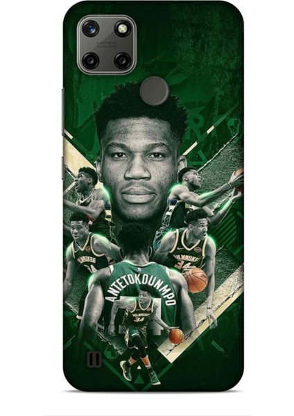 Realme C25Y Kılıf Basketbolcular 15 Antetokounmpo Kalın Silikon