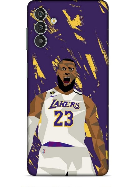 Samsung Galaxy M13 Kılıf Basketbolcular 18 Lebron James Nba Parlak Kılıf