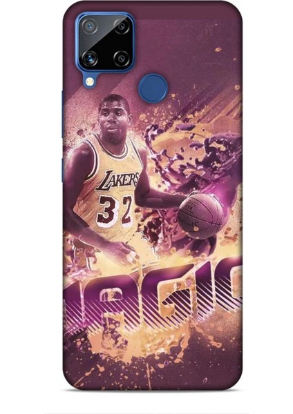 Realme C15 Kılıf Basketbolcular 21 Magic Johnson Darbe Önleyici Kapak