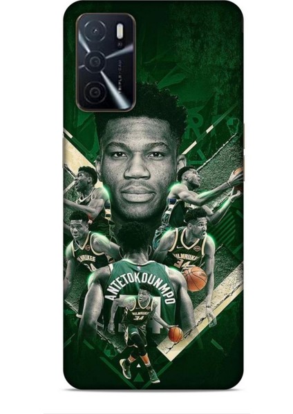 Oppo A16 Kılıf Basketbolcular 15 Antetokounmpo Kalın Silikon